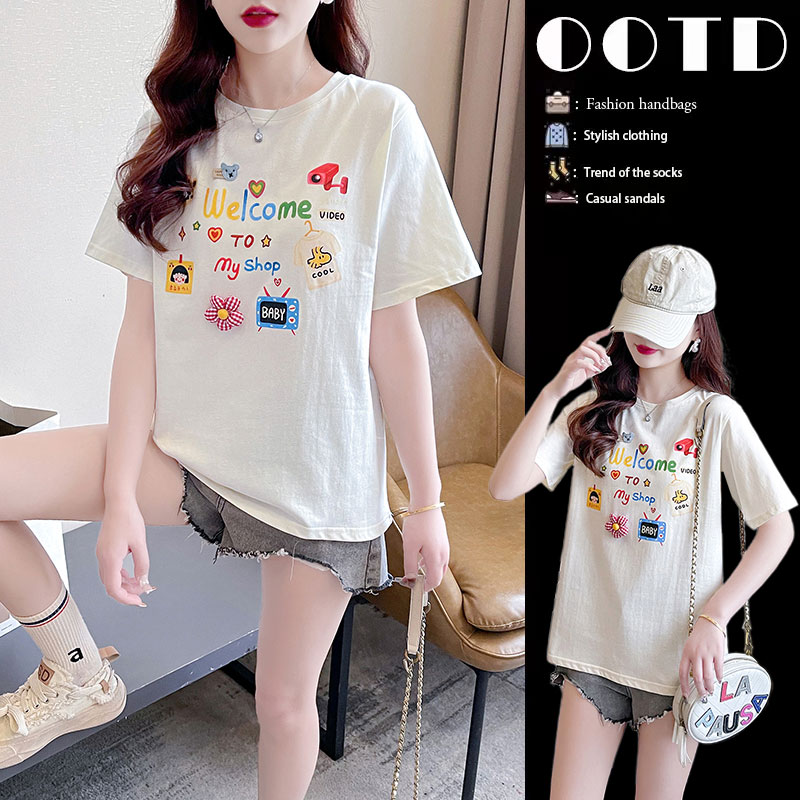 เสื้อยืดคนอ้วนแบบโอเวอร์ไซส์แบบ ulzzang fashion สนใจทักแชท