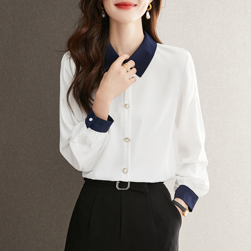 เสื้อเชิ้ตผู้หญิงแขนยาว เสื้อเชิ้ตผู้หญิงใส่ทํางาน 390 บาทต่อชิ้น ฟรีค่าจัดส่ง