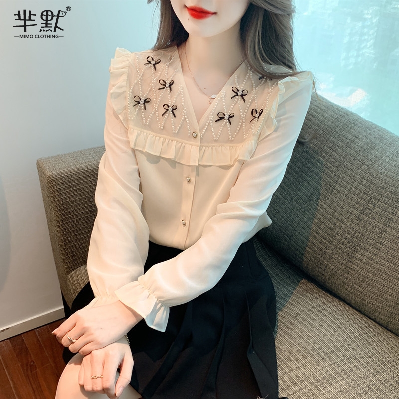 เสื้อลูกไม้ เสื้อเชิ้ตแขนยาว