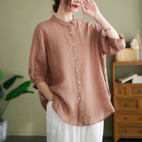 เสื้อลินิน แบบเสื้อสวยๆ เสื้อผ้าฝ้ายลินิน เสื้อเชิ้ตผ้าลินิน BY LININ
