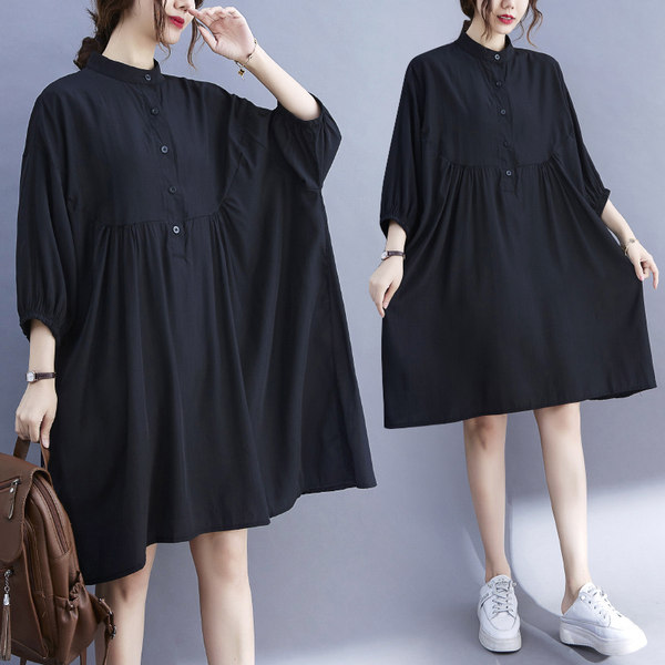 เสื้อลินินคนอ้วน เสื้อทีเชิ้ตคนอ้วนผู้หญิง เสื้อทีเชิ้ตตัวใหญ่ By Literary Plus size