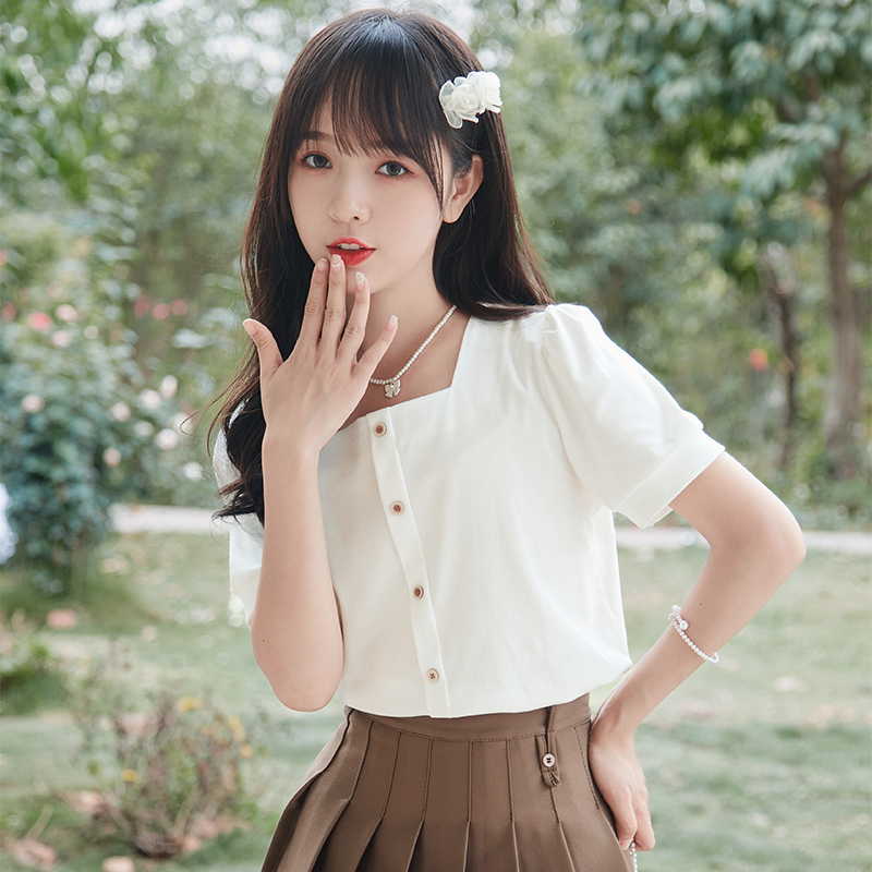 เสื้อผ้าวัยรุ่นเกาหลี เสื้อยืดวัยรุ่นผู้หญิง มีขนาด S M L XL