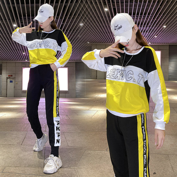 ชุดวอร์ม สูทเกาหลี Jumpsuit ชุดจั้มสูท ชุดเซท 2 ชิ้น ชุดกีฬาผู้หญิง ชุดออกกำลังกาย เสื้อกันหนาว ชุดวอร์มคู่