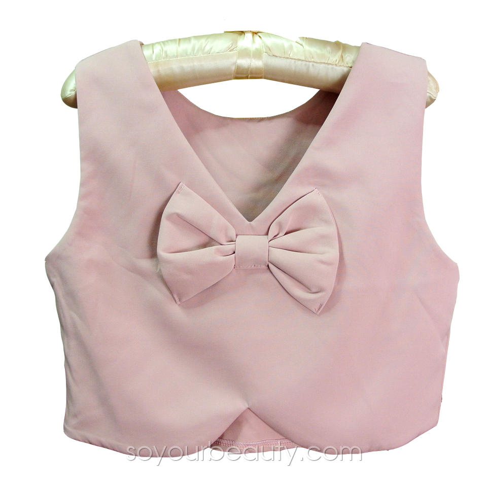 เสื้อครอปแขนกุด คอวี