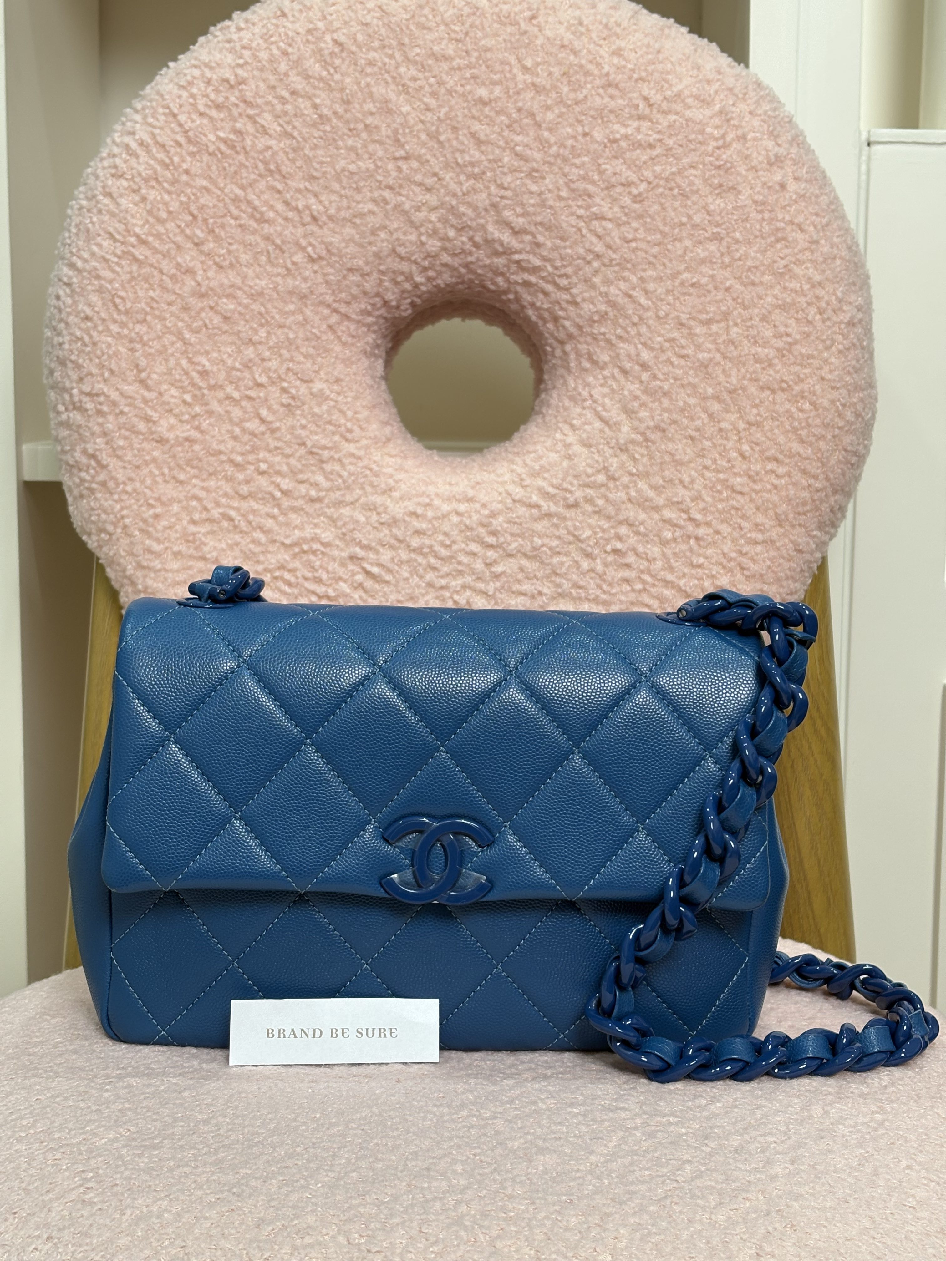 Chanel Blue caviar Flap bag