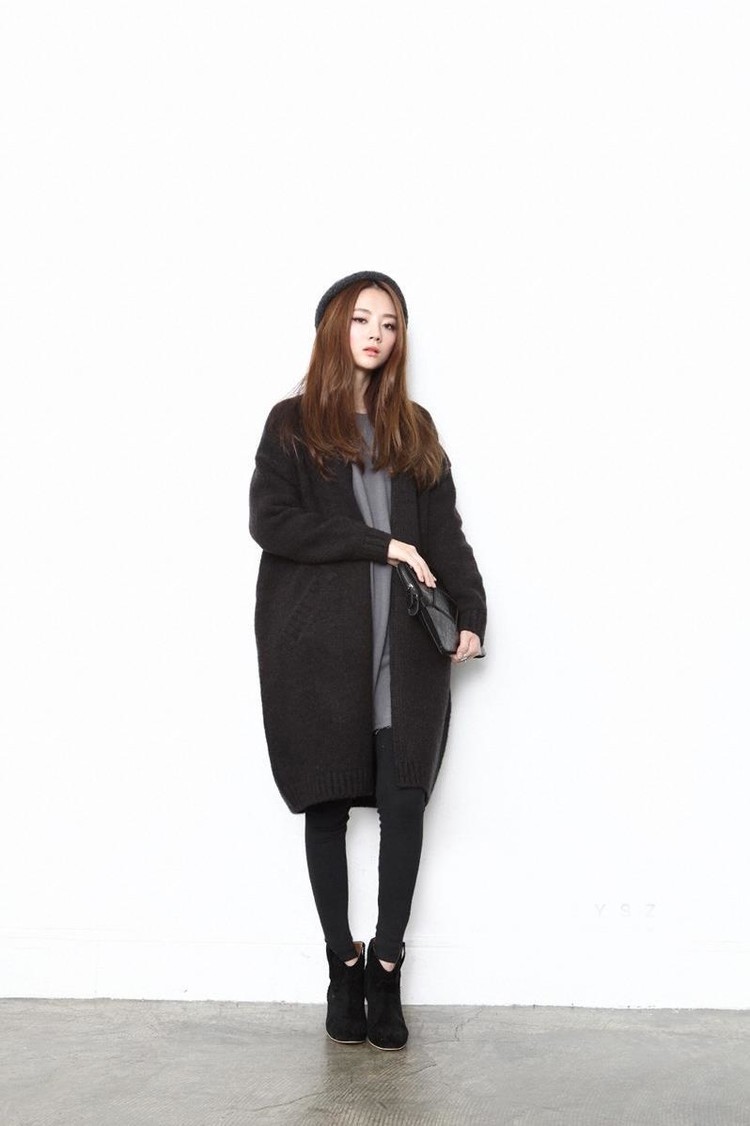 เสื้อคลุมกันหนาว ยาว 37 นิ้ว ไหมพรม เรียบๆ เกาหลีสุดๆ ใครชอบแนวเกาหลี จัดเลยนะคะ
