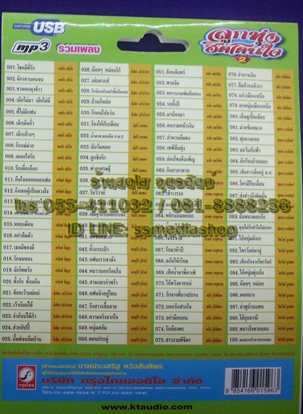 USB รวมเพลงลูกทุ่งฮิตโดนใจ2
