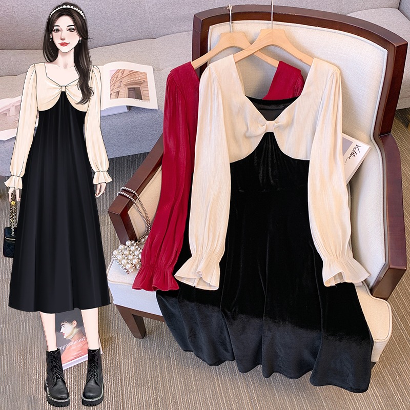 เดรสสาวอวบ มีไซส์ L-4XLอกเสื้อ 38-47 นิ้ว ใส่ได้ทั้งสาวหุ่นดีน่ารักจนถึงสาวอวบพลัสไซส์ จัดส่งฟรี! ทักแชทสั่งซื้อ