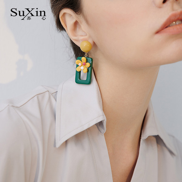 ตุ้มหู ต่างหู ต่างหูผู้หญิง By SuXin