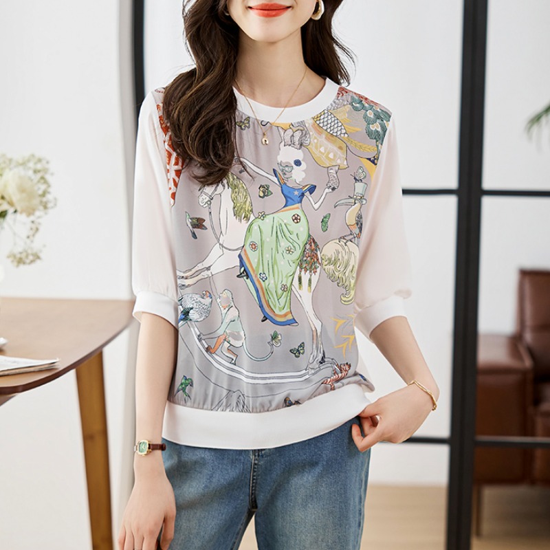 เสื้อเชิ้ตผู้หญิงแขนยาว เสื้อเชิ้ตผู้หญิงใส่ทํางาน 390 บาทต่อชิ้น ฟรีค่าจัดส่ง