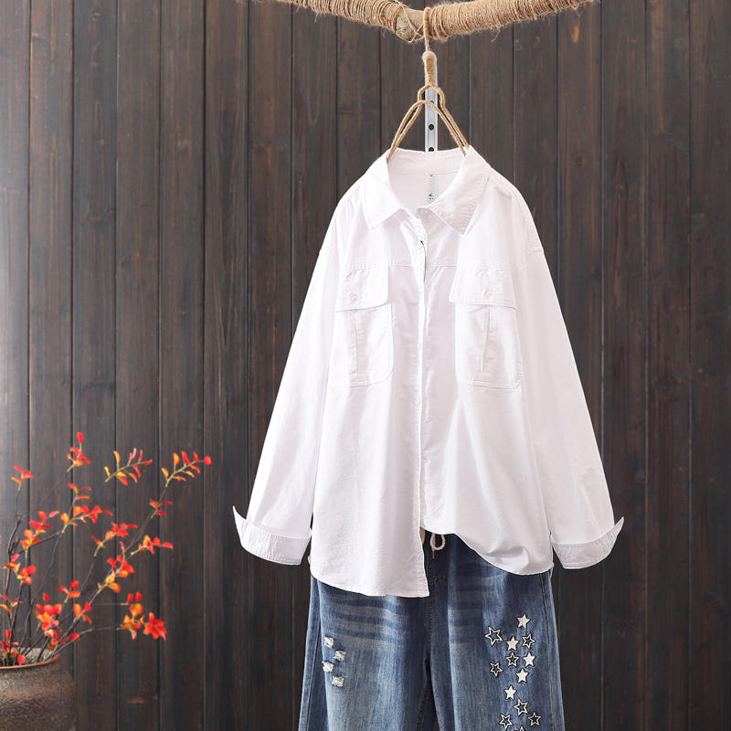 แบบเสื้อสวยๆ เสื้อผ้าฝ้ายลินิน เสื้อเชิ้ตผ้าลินิน