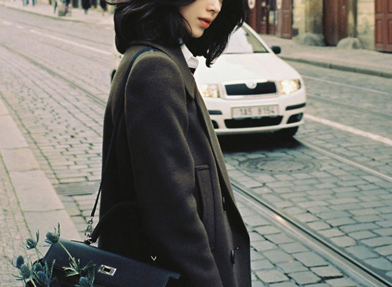 เสื้อโค้ทกันหนาว สไตล์ญี่ปุ่น ผ้าวูลเนื้อนิ่ม บุซับในกันลม พร้อมส่งจ้า เขียวขี้ม้า