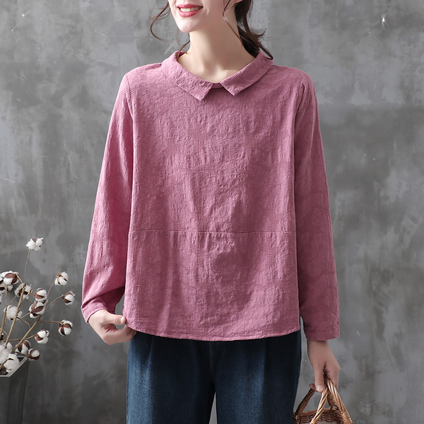 เสื้อเชิ้ตผ้าฝ้ายลินิน ขายเสื้อเชิ้ต ผ้าลินิน เสื้อเชิ้ตผ้าฝ้ายผู้หญิง