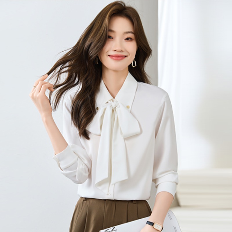 เสื้อเชิ้ตผู้หญิงแขนยาว เสื้อเชิ้ตผู้หญิงใส่ทํางาน 390 บาทต่อชิ้น ฟรีค่าจัดส่ง