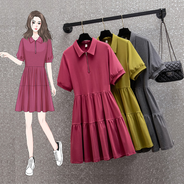เดรสคนอ้วน เดรสสาวอวบ ชุดเดรสคนอ้วนวัยรุ่น BY PLUS SIZE Girl