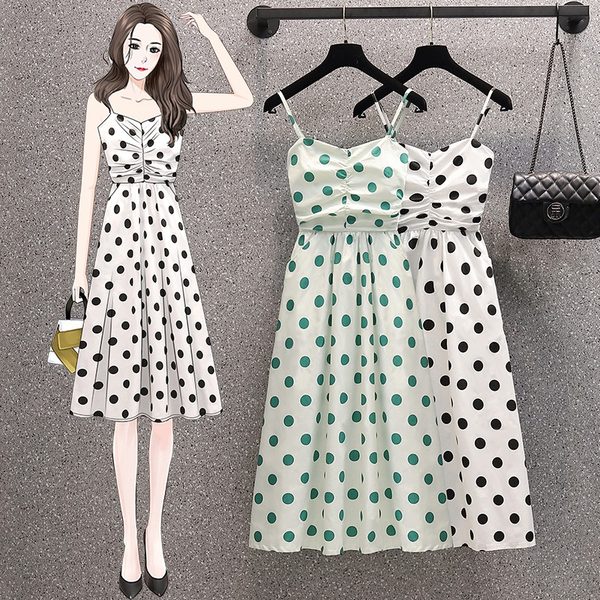 เดรสคนอ้วน เดรสสาวอวบ ชุดเดรสคนอ้วนวัยรุ่นแขนสั้น BY PLUS SIZE Girl