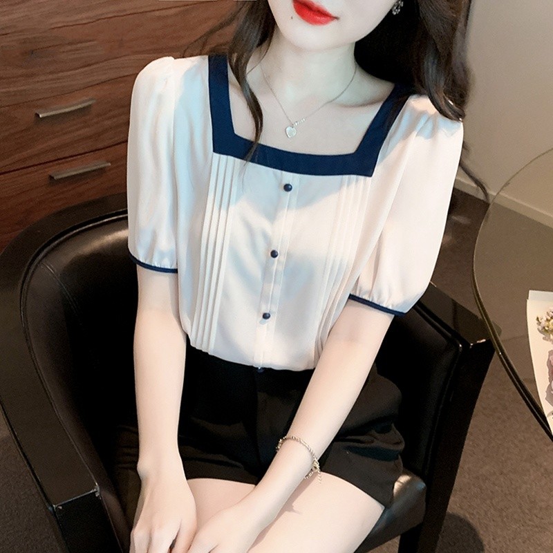 เสื้อเชิ้ตผู้หญิงใส่ทํางาน 390 บาทต่อชิ้น ฟรีค่าจัดส่ง