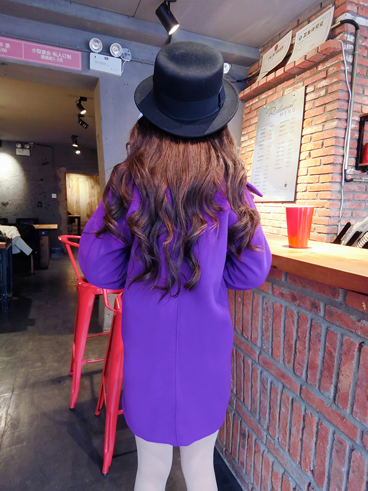 เสื้อโค้ทกันหนาว สีม่วง สีแรง ใส่ออกมาถ่ายรูปขับผิวมากๆ ผ้า วูลผสมสำลี พร้อมบุซับในกันลม พร้อมส่งเลยจ้าา ม่วง ตามภาพสินค้าจริง