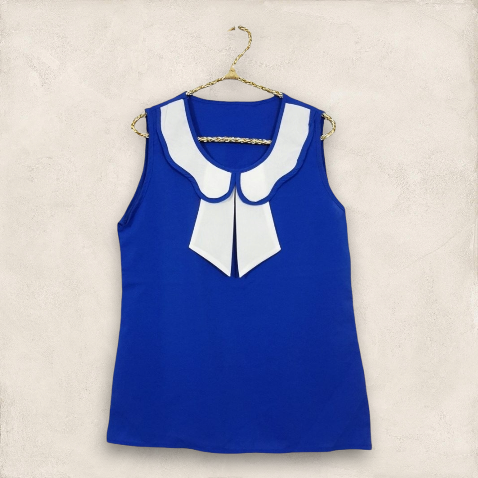Blouse1760 เสื้อแฟชั่นสีพื้นคอบัวแต่งโบว์ ผ้าชีฟองเนื้อหนาเรียบสวย งานน่ารักใส่เที่ยว/ใส่ทำงานได้ แมทช์กับกางเกงหรือกระโปรงได้หลายแบบ