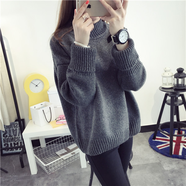 Sweater เสื้อไหมพรมถักคอตั้ง เก๋ๆ ไหมพรมยืดได้เยอะ
