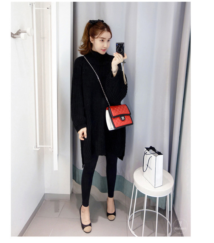 เสื้อไหมพรมตัวโคล่ง Sweater เกาหลีฝุดๆ ยืดได้เยอะ พร้อมส่ง งานจริงในภาพที่สอง เขียว,ดำ