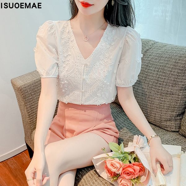 เสื้อลูกไม้ แขนสั้น
