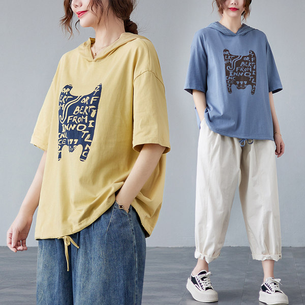 เสื้อลินินคนอ้วน เสื้อทีเชิ้ตคนอ้วนผู้หญิง เสื้อทีเชิ้ตตัวใหญ่ By Literary Plus size
