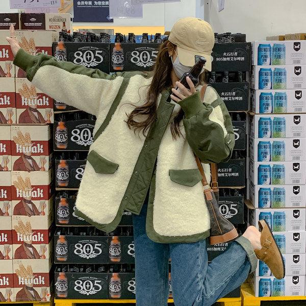 เสื้อโค้ท เสื้อโค้ทกันหนาว เสื้อโค้ทใส่เที่ยวต่างประเทศ ยี่ห้อ: Qianziqian
