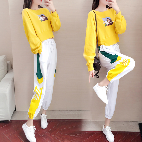 ชุดวอร์ม สูทเกาหลี Jumpsuit ชุดจั้มสูท ชุดเซท 2 ชิ้น ชุดกีฬาผู้หญิง ชุดออกกำลังกาย เสื้อกันหนาว ชุดวอร์มคู่
