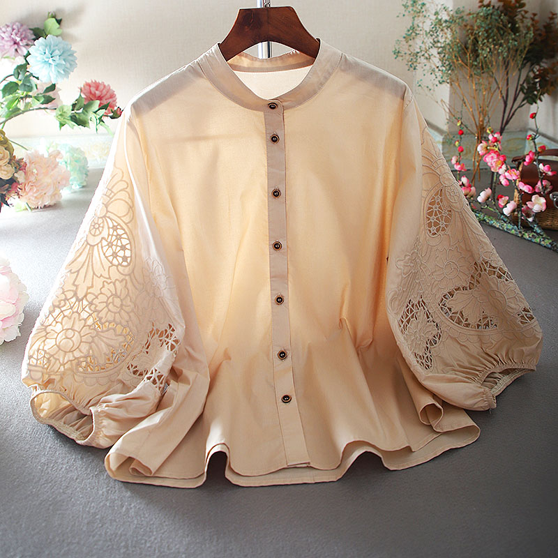 เสื้อลินิน เสื้อผ้าฝ้ายลินิน เสื้อเชิ้ตผ้าลินิน ปักลายสวยๆด้วยด้าย สไตล์VINTAGE