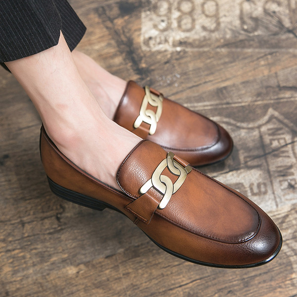 รองเท้าหนังผู้ชาย มีไซส์39-44 รองเท้าโลฟเฟอร์ชาย Slip-On Shoes