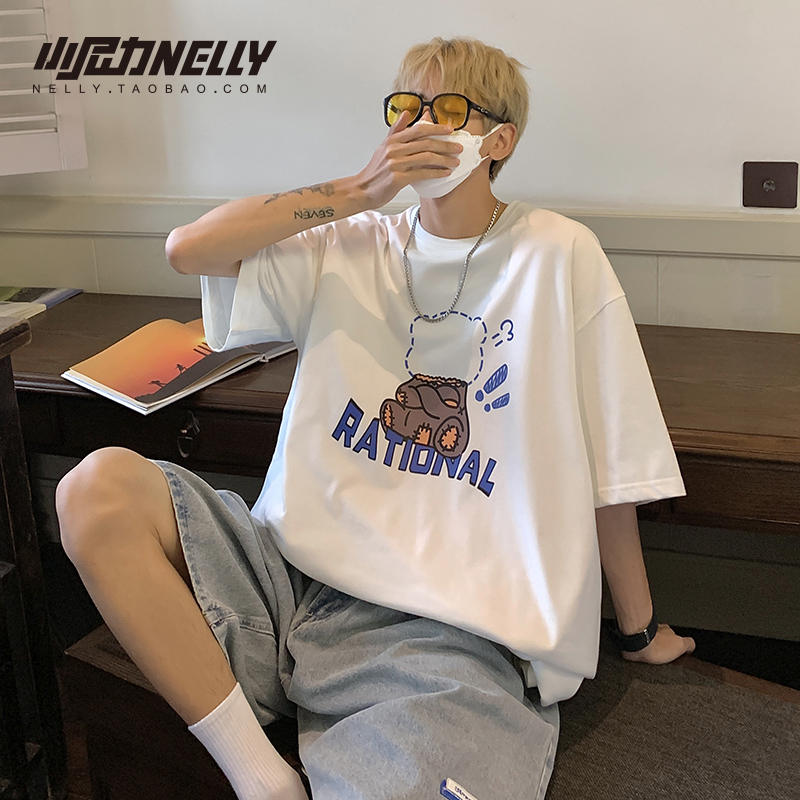 เสื้อยืดคอกลม ผู้ชาย เสื้อยืดผู้ชายเกาหลี เสื้อยืดเกาหลี แบรนด์ NELLY