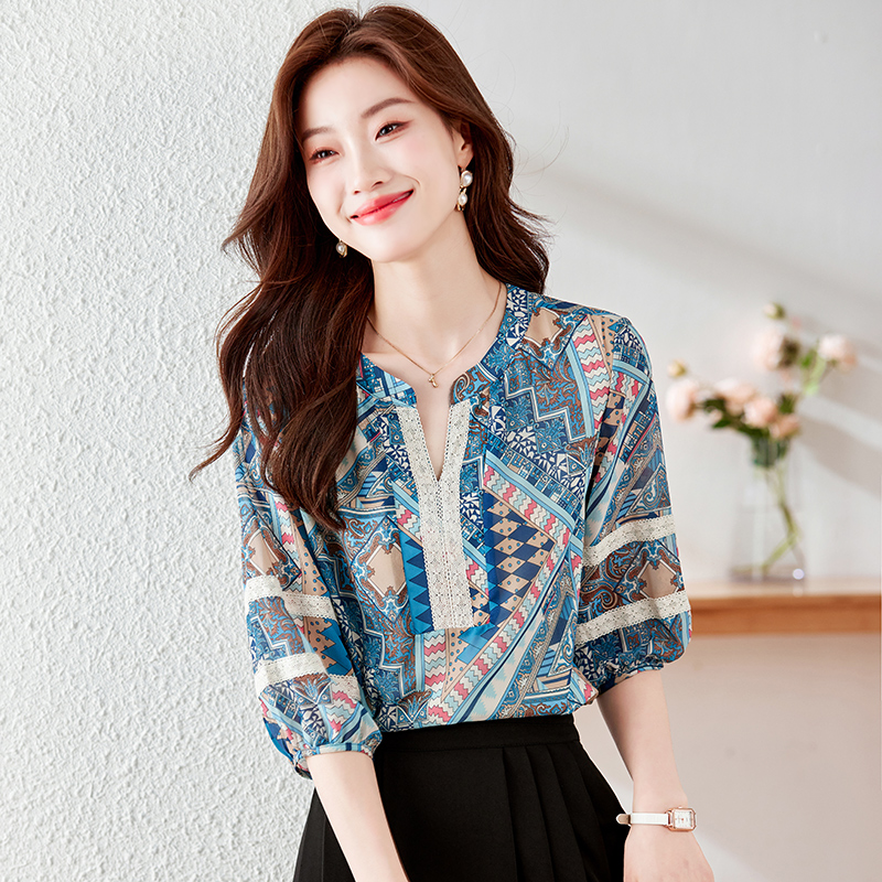 เสื้อเชิ้ตผู้หญิงแขนยาว เสื้อเชิ้ตผู้หญิงใส่ทํางาน 390 บาทต่อชิ้น ฟรีค่าจัดส่ง