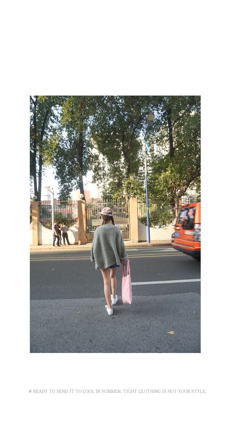 เสื้อคลุมกันหนาว ไหมพรมเนื้อนุ่ม ทรงน่ารัก สีเทา ยืดได้เยอะ พร้อมส่ง