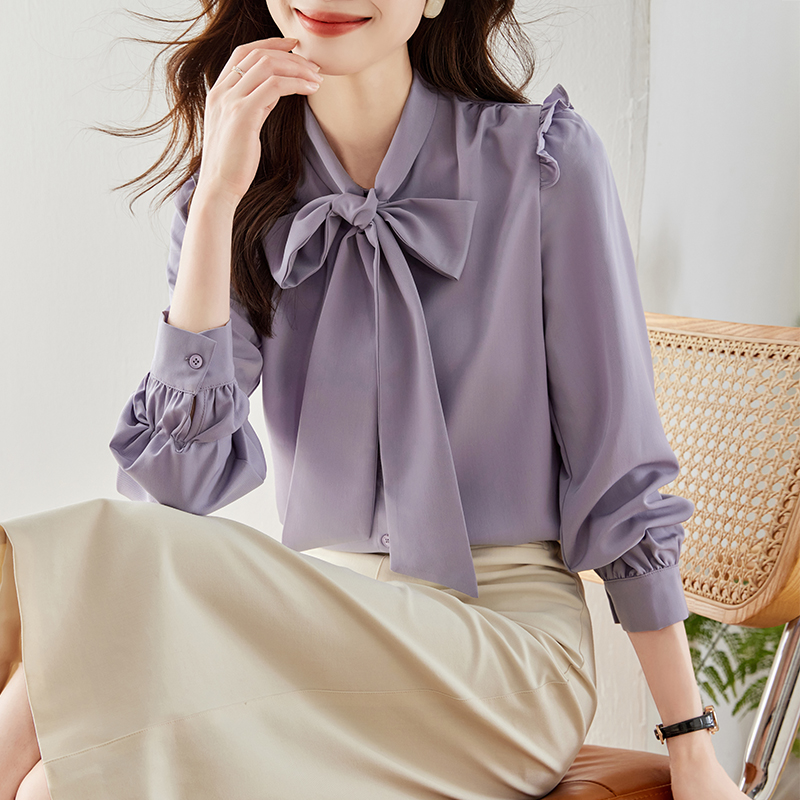 เสื้อเชิ้ตผู้หญิงแขนยาว เสื้อเชิ้ตผู้หญิงใส่ทํางาน 390 บาทต่อชิ้น ฟรีค่าจัดส่ง