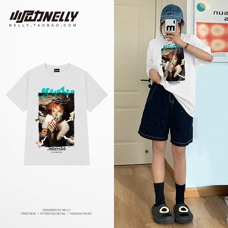 เสื้อยืดคอกลม ผู้ชาย เสื้อยืดผู้ชายเกาหลี เสื้อยืดเกาหลี แบรนด์ NELLY