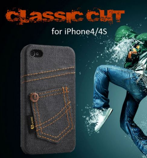 เคส iPhone 4 4s เคส ยีนส์ สไตล์ Hipster ดีไซน์ จาก ประเทศอังกฤษ เคสยีนส์ เท่ ๆ สี ดำ ส้ม ชมพู แดง 983388