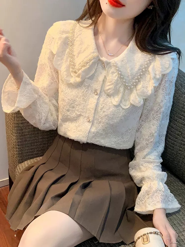 เสื้อลูกไม้ เสื้อเชิ้ตแขนยาว