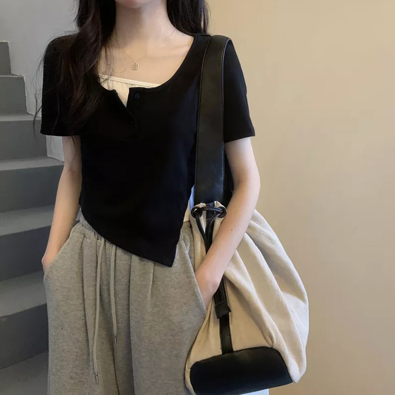 เสื้อผ้าวัยรุ่นเกาหลี เสื้อยืดวัยรุ่นผู้หญิง มีขนาด S M L XL