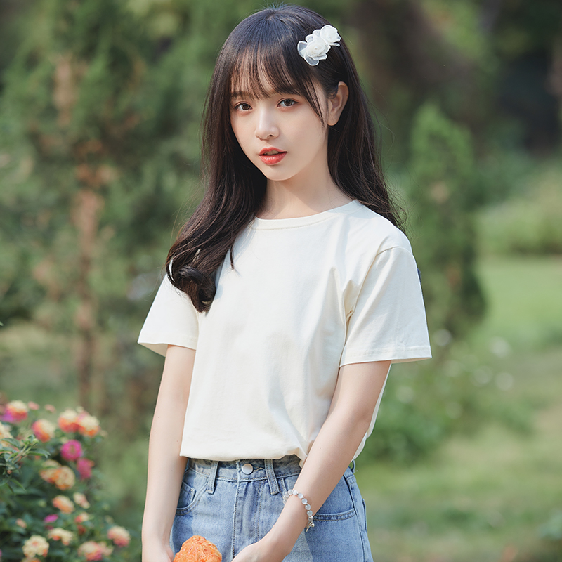 เสื้อผ้าวัยรุ่นเกาหลี เสื้อยืดวัยรุ่นผู้หญิง มีขนาด S M L XL
