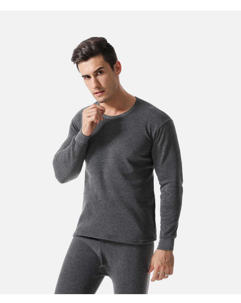 HEATTECH (ฮีทเทคชาย เสื้อ+กางเกง) L-4XL ใส่กันหนาว/เพิ่มความอุ่น ด้านในเป็นเนื้อสักหลาด น้ำหนักเบา