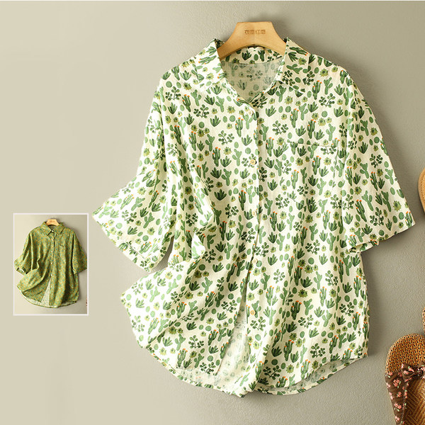 เสื้อลินิน เสื้อผ้าฝ้ายลินิน เสื้อเชิ้ตผ้าลินิน