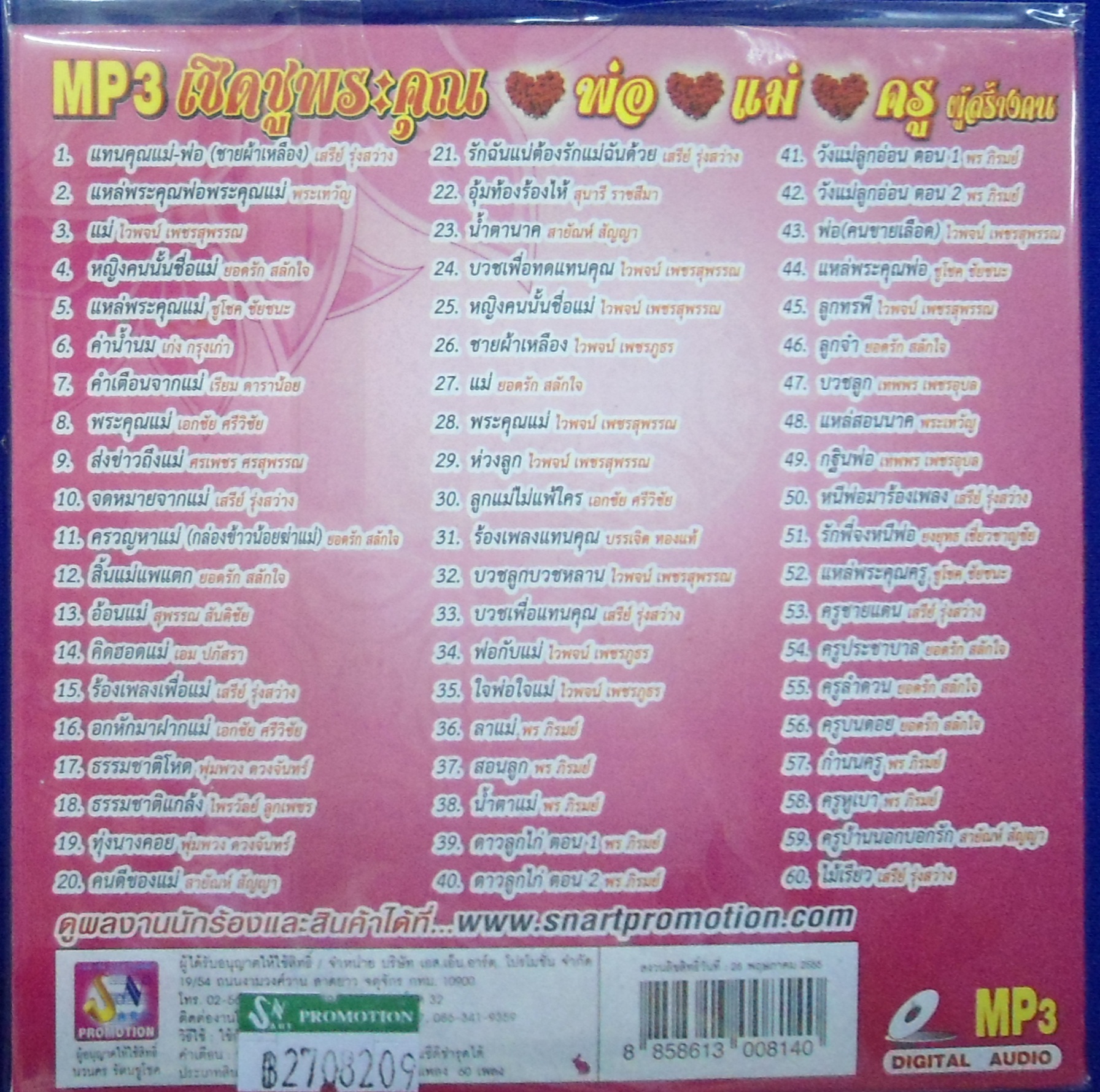 MP3 เชิดชูพระคุณพ่อ แม่ ครู ผู้สร้างคน