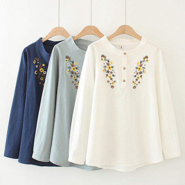 เสื้อลินินสไตล์ผู้ใหญ่ เสื้อคุณแม่ เสื้อผู้ใหญ่ แบรนด์ LININ