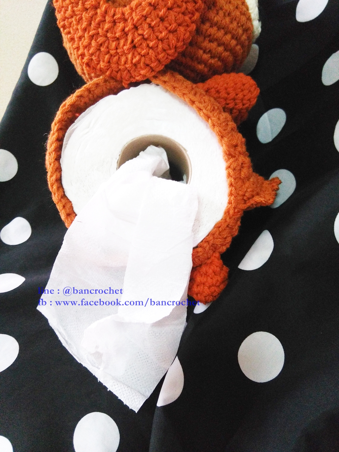 ทิชชูถักลายคุมะ แบบแขวน2 in 1