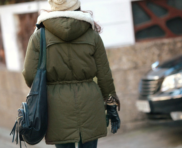 เสื้อโค้ทกันหนาวฮู้ดดี้ เท่ๆ กันหนาวกันลม แบรนด์ RJ STORY แท้ พร้อมส่ง เขียวทหาร