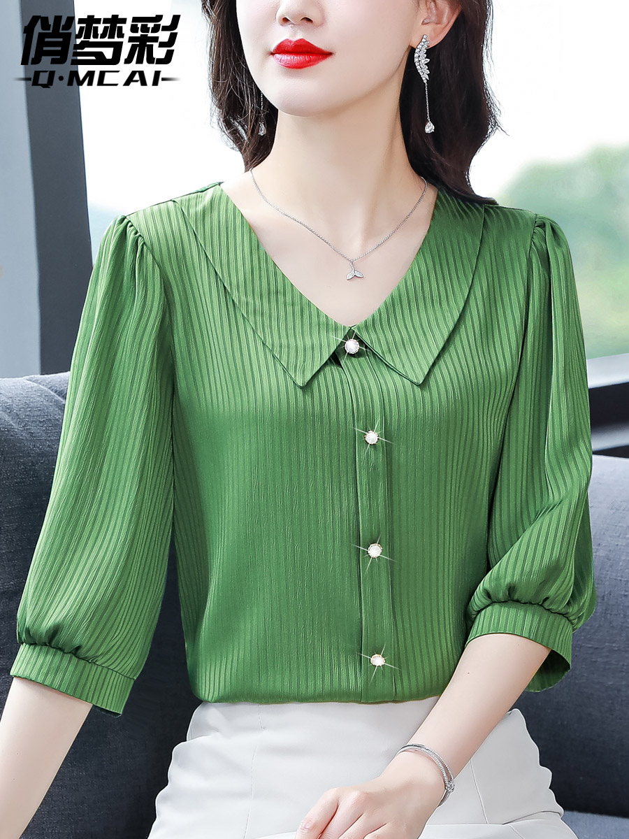 เสื้อชีฟอง เสื้อแฟชั่นสุภาพสตรีวัยผู้ใหญ่ มีไซต์ อก34นิ้ว-43นิ้ว