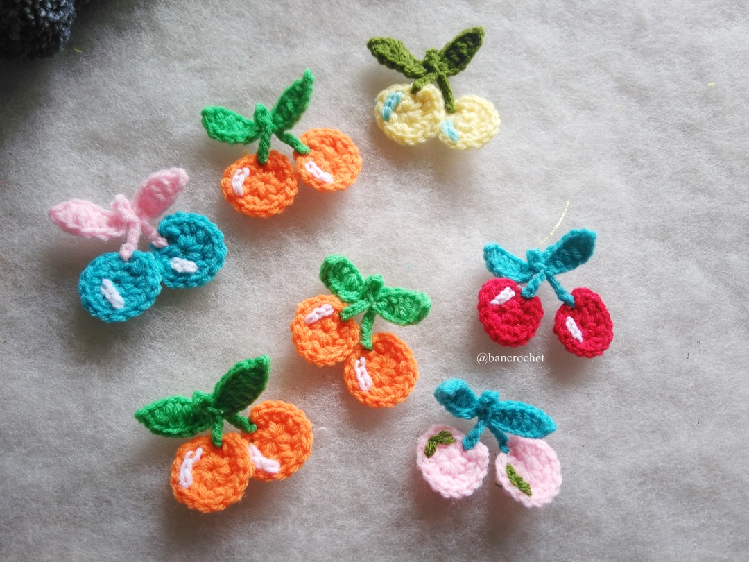 เชอรี่ถักโครเชต์ cherry crochet หลากสี