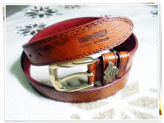 เข็มขัด Harley Davidson สีน้ำตาล หัวสีทอง เข็มขัดหนังแท้ สำหรับ นักบิด หนุ่มมาดเข้ม ของขวัญให้แฟน สุดหรู Ha5810