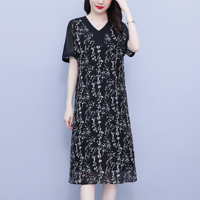 เดรสแขนสั้น มีไซส์ L-5XLอก 38-48 นิ้ว ใส่ได้ทั้งสาวหุ่นดีน่ารักจนถึงสาวอวบพลัสไซส์